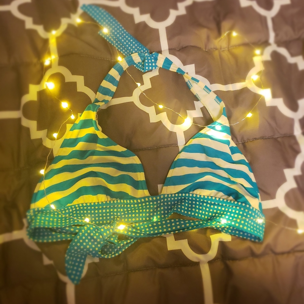 Aqua Blue Bikini Top